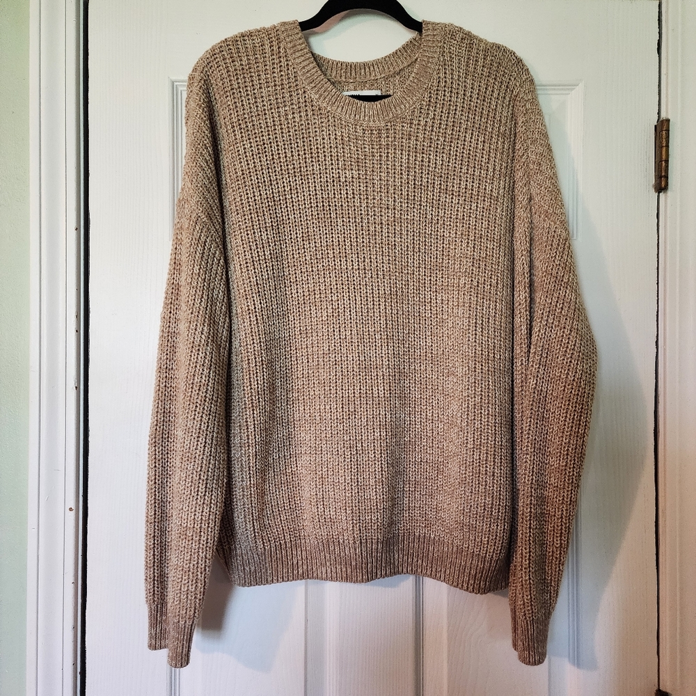 Sonoma Cream Crew Neck Open Knit Sweater XL